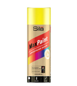 Аэрозольная краска Sila HOME Max Paint флуоресцентная желтая